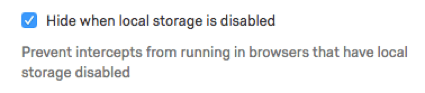 Option de masquage lorsque le stockage local est désactivé