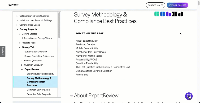 um gif mostrando o botão do chatbot, clicando nele e abrindo a janela de bate-papo em uma página de suporte aleatória