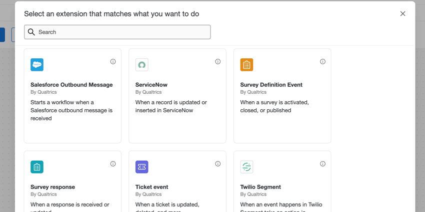 auswahl eines Ereignisses für den Workflow