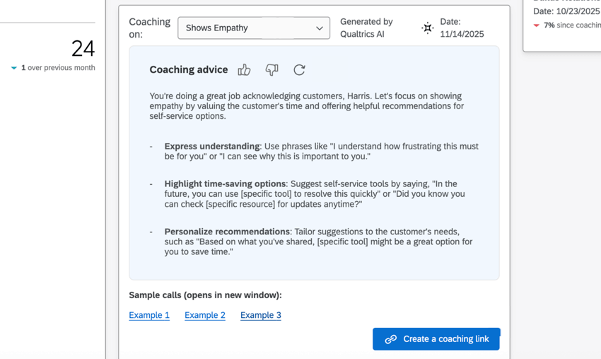 AI generated recommendations
