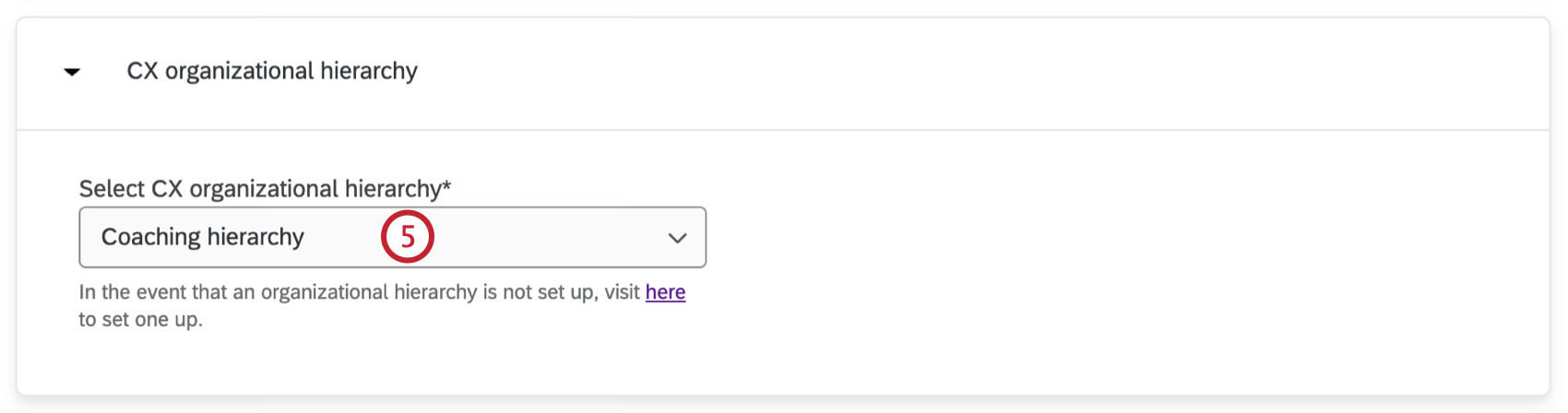 configurare la gerarchia organizzativa cx per il vostro progetto di raccomandazioni di coaching