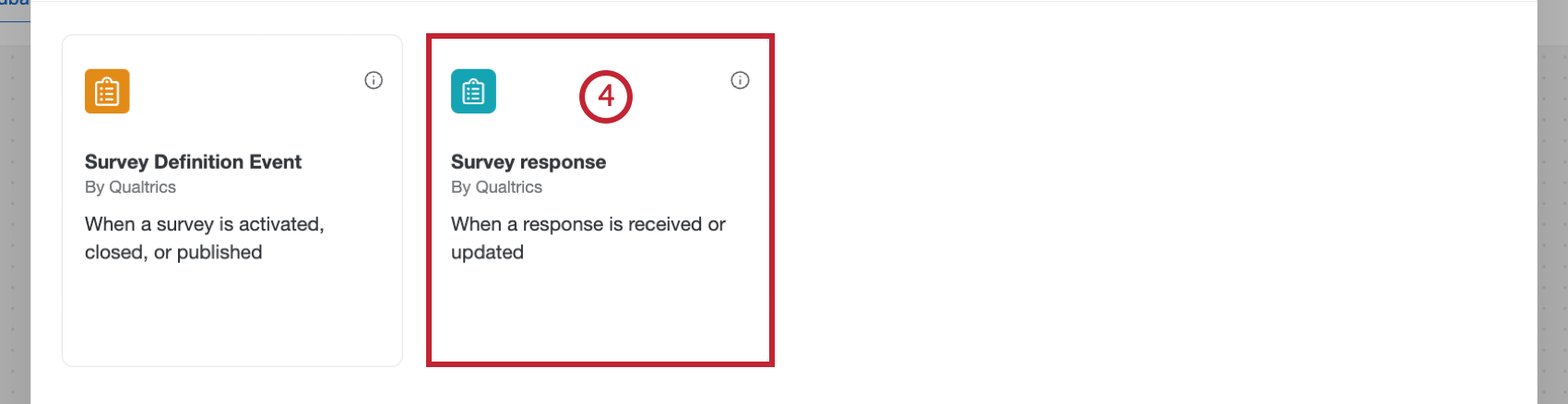 sélection dun évènement pour démarrer la tâche