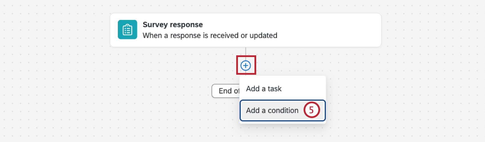 selecting an event to start the task