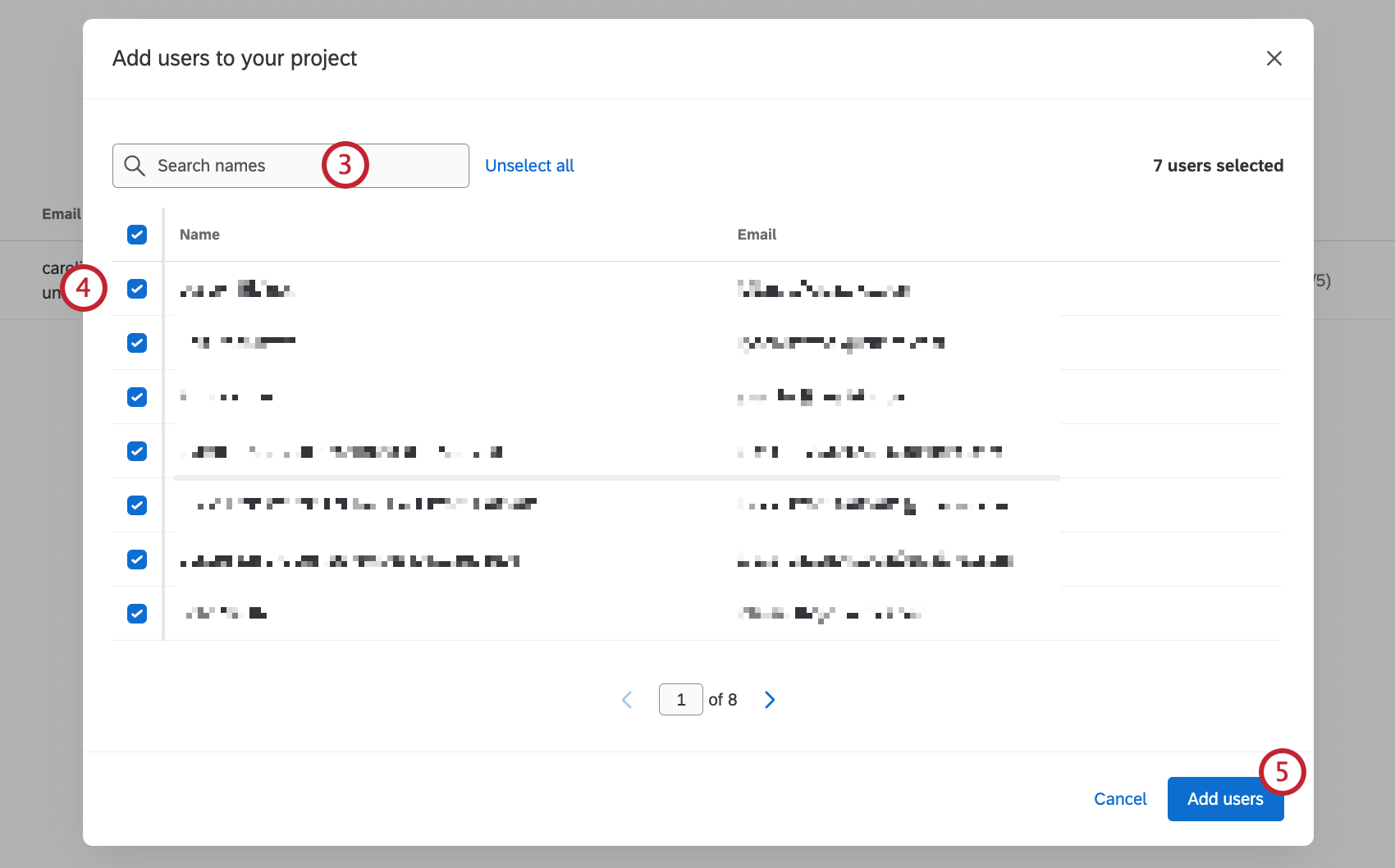 Ajouter un utilisateur à un projet