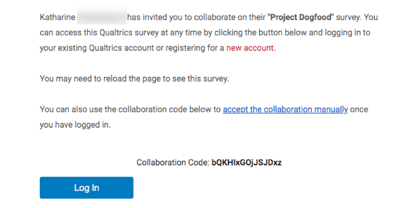 E-mail de collaboration à une enquête