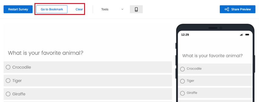 Facendo clic su Inserisci segnalibro, vengono visualizzati i pulsanti Vai al segnalibro e Cancella