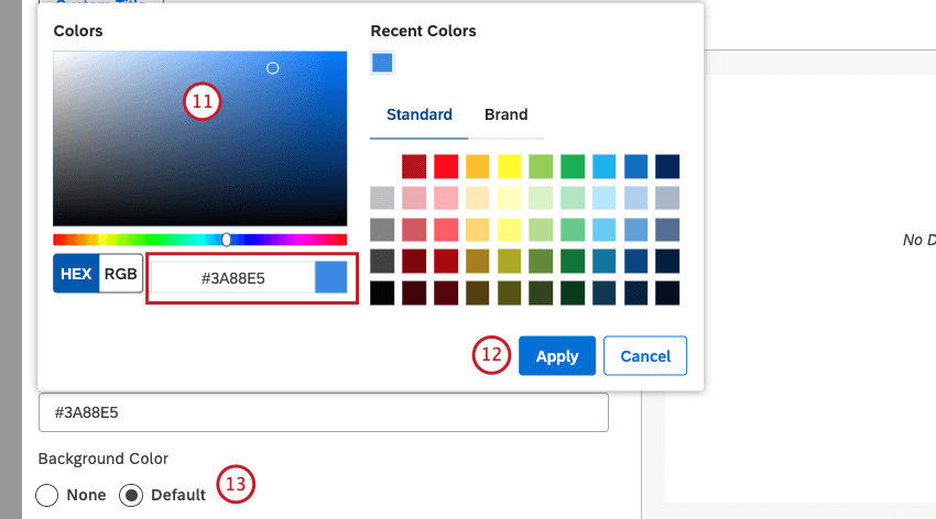 Escolha apenas uma cor para a caixa de pesquisa e os resultados da pesquisa, selecionando a cor no seletor de cores.