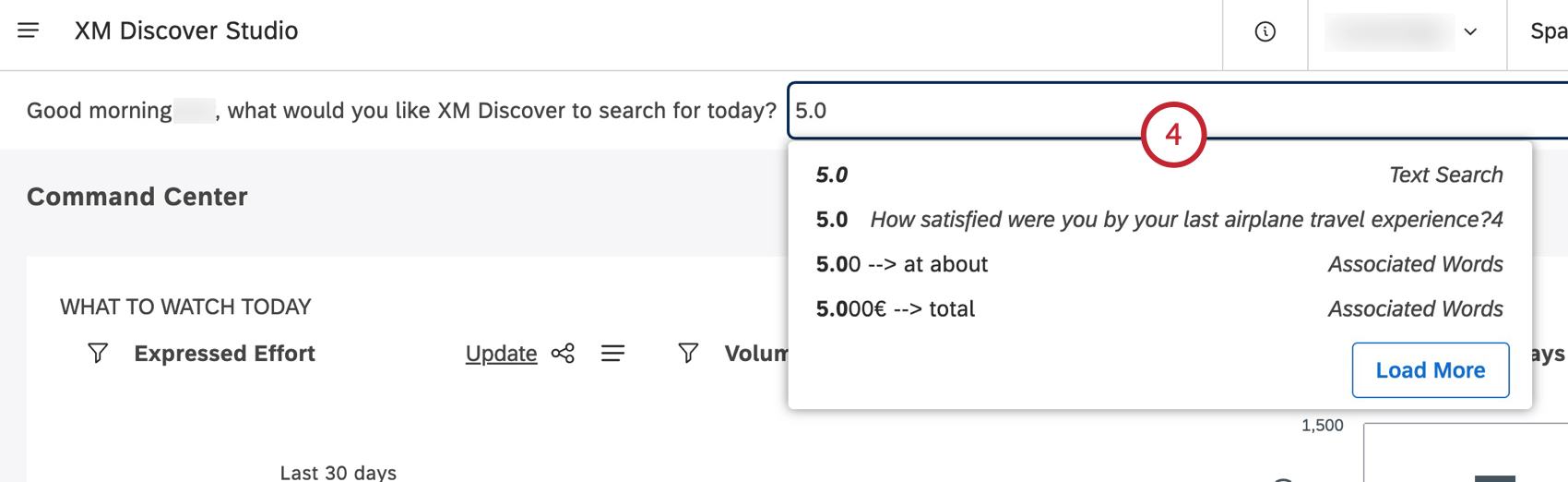 Selezionare uno dei suggerimenti di XM DISCOVER dal menu o premere Invio per eseguire una ricerca di testo sulla query corrente.