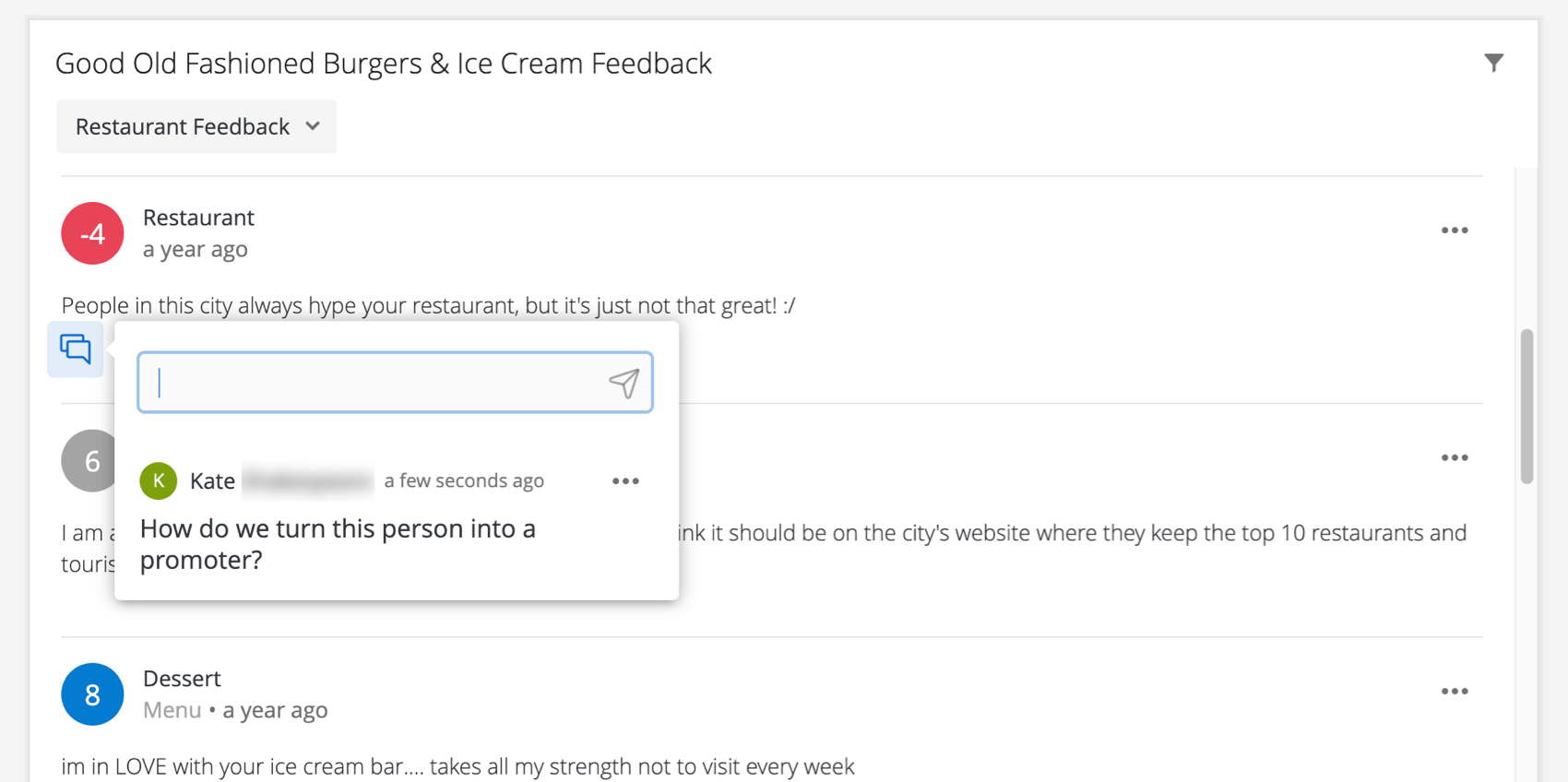 Comment modal showin the comment already left, but also showing a field for another one