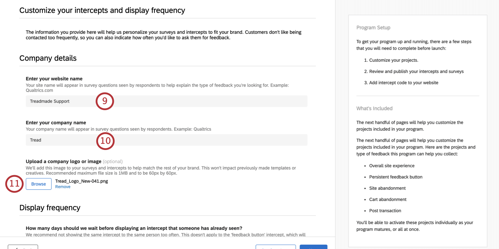 Section concerning company details