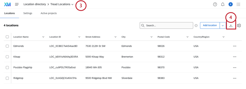 Download button looks like a downward arrow