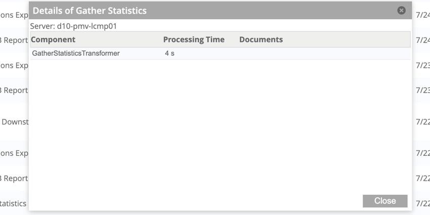 Visualización de detalles de un flujo de datos completado