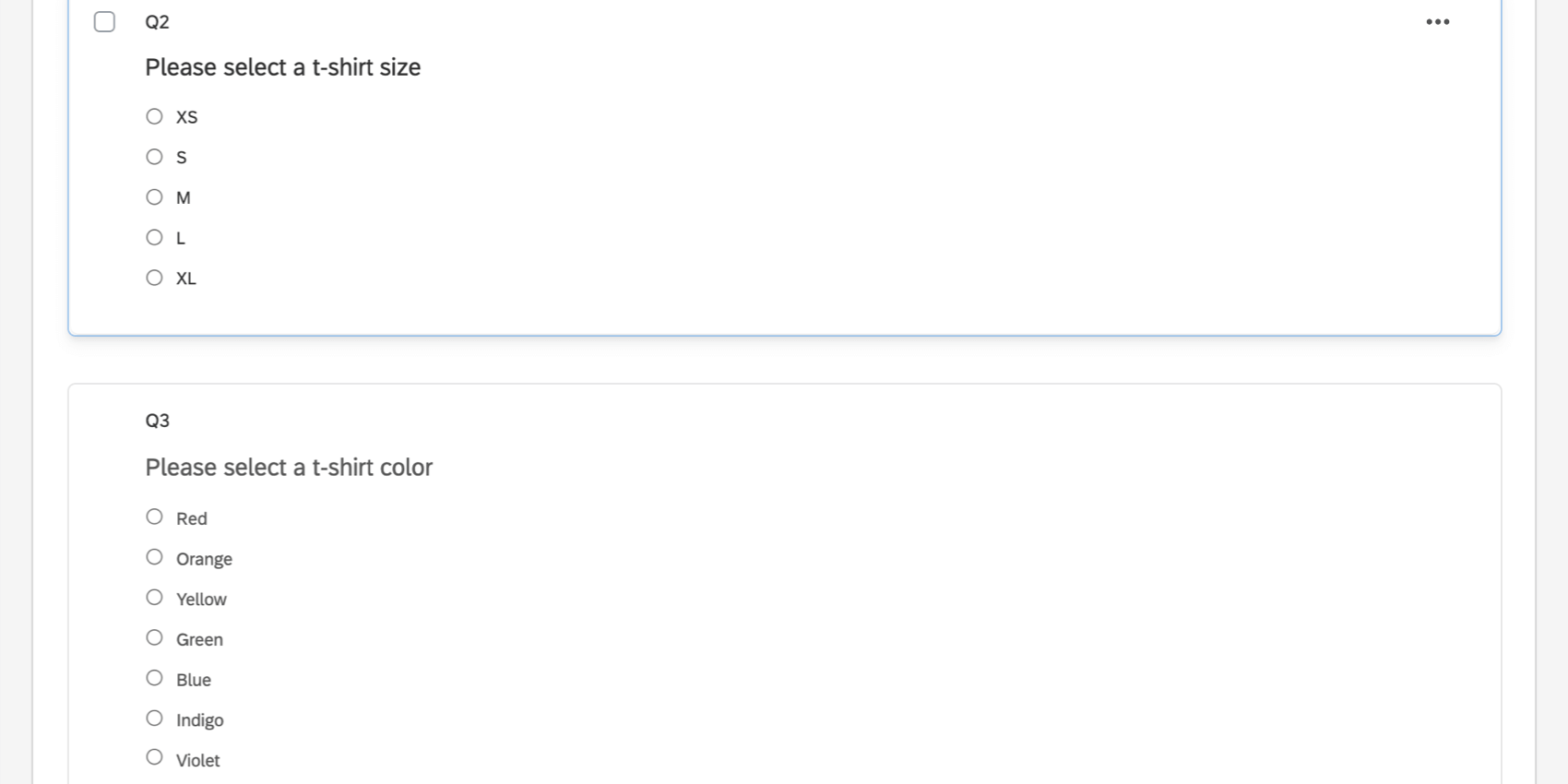 duas perguntas no editor pesquisa
