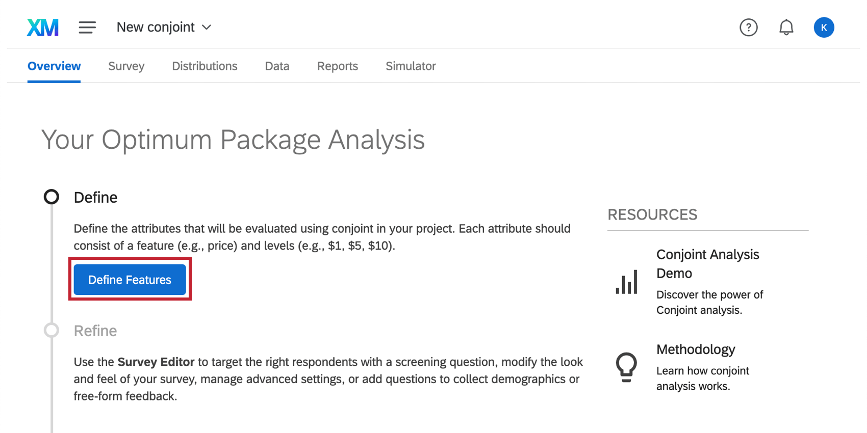 Definir atributos em azul