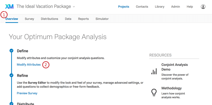 Modify Attributes is the first bullet point inside the overview tab