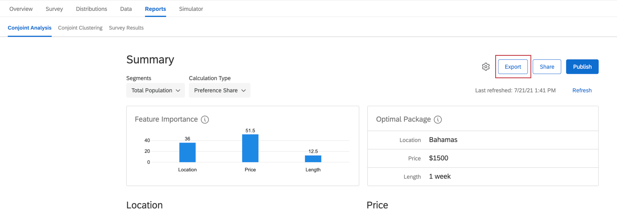 Options dexportation