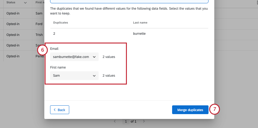 choosing what duplicate value to keep