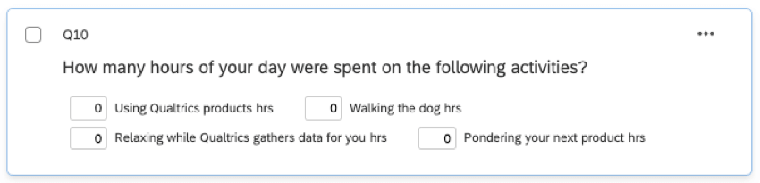La alineación se establece en horizontal y las opciones se presentan de dos en dos con cuadros al siguiente de cada opción individual.