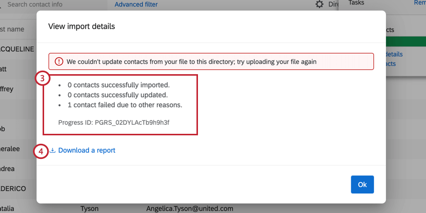 the summary screen with the download report button