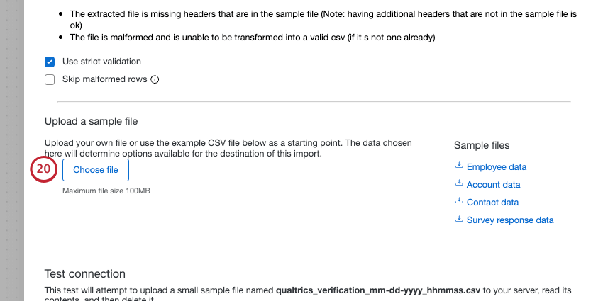escolher um arquivo para fazer upload