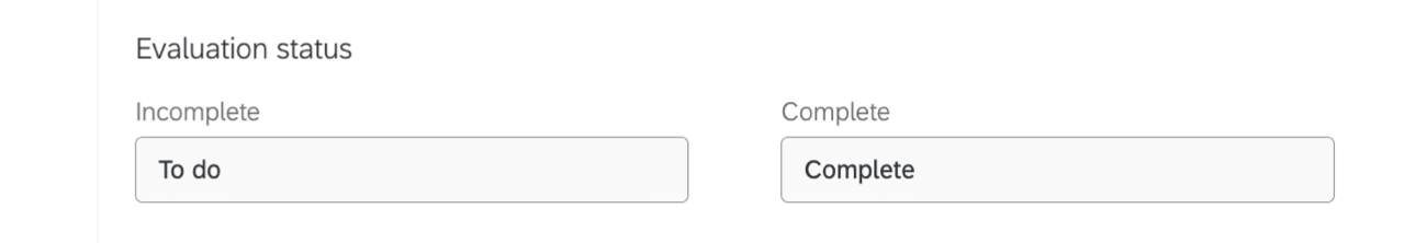 form fields for evaluation status