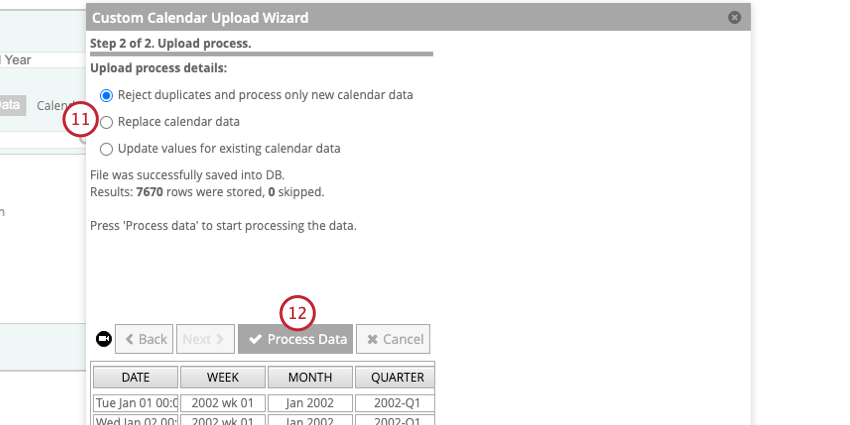 choosing how to handle duplicate and existing data