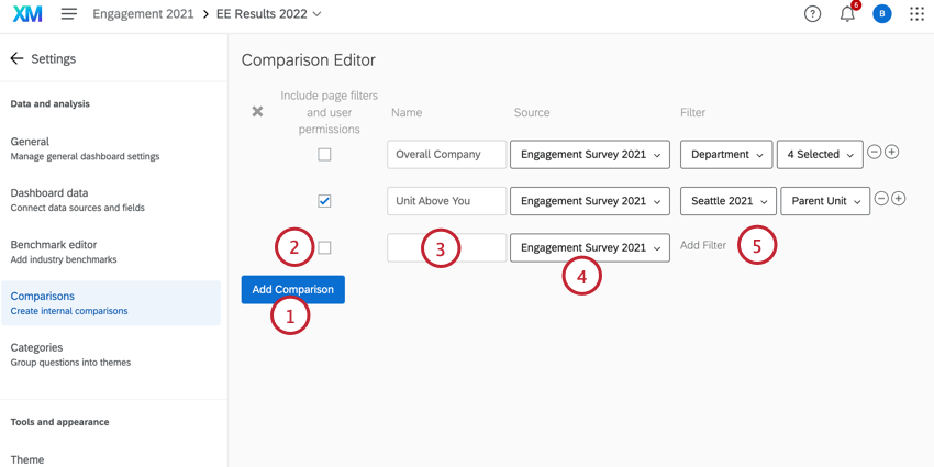 新しい比較の作成