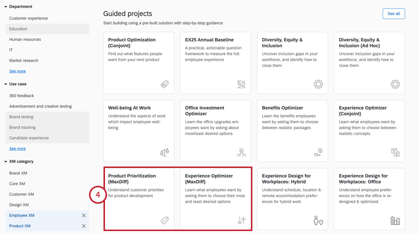 creating a maxdiff project