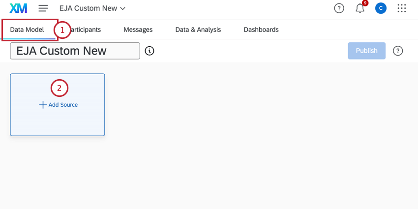 auf "Quelle hinzufügen" in einem neuen Datenmodell klicken