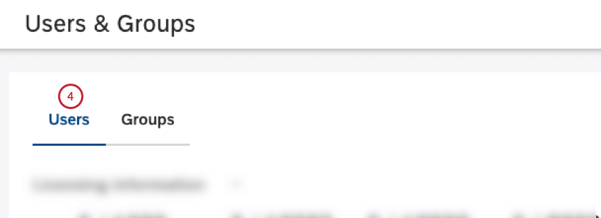 users tab of users and groups