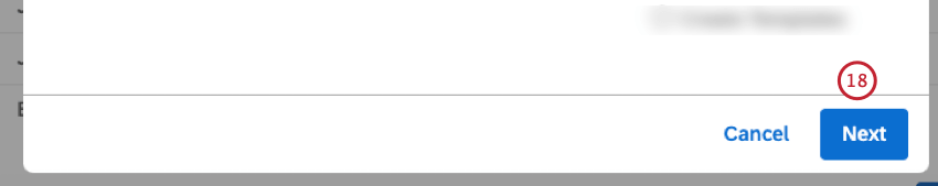 ウィンドウ下部の次へボタン