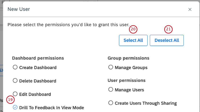 user permissions