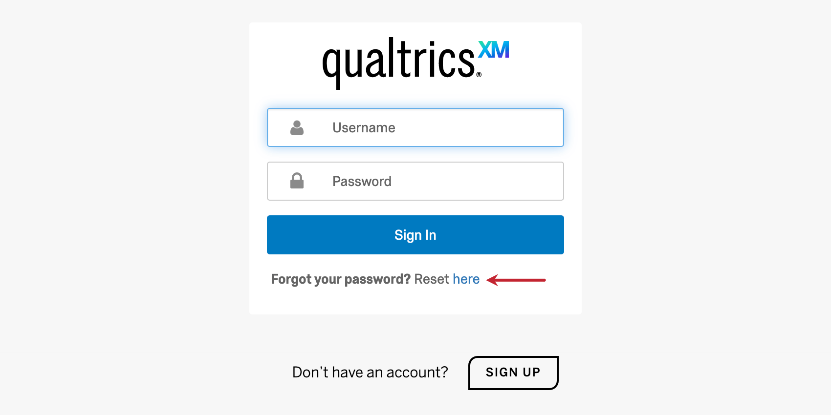 Opção Esqueci a senha ao fazer login pela página de login específica da organização