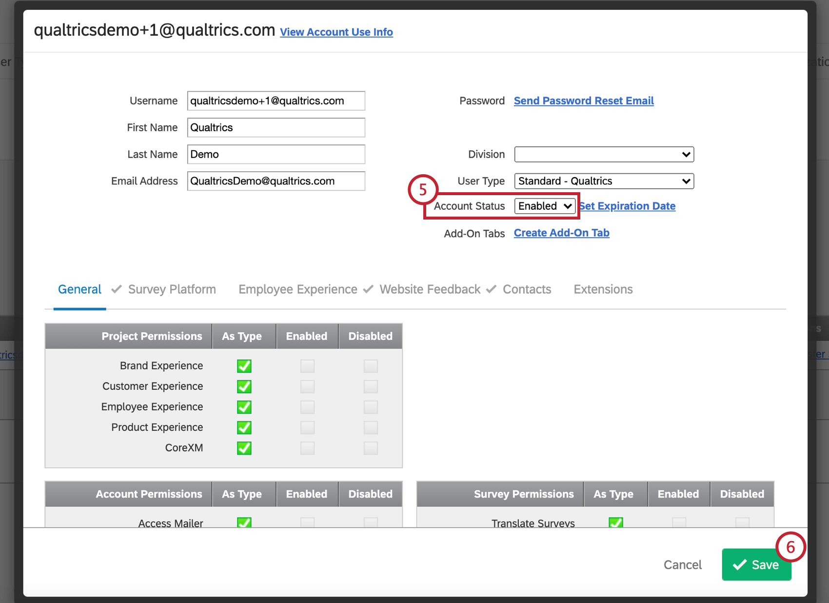 Kontostatus ist „Aktiviert“