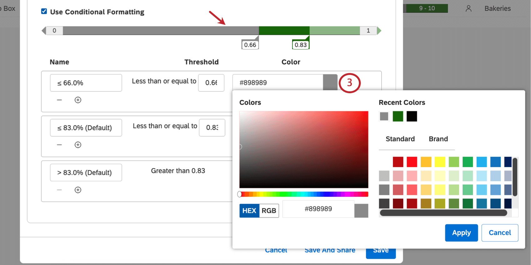 expanded color palette