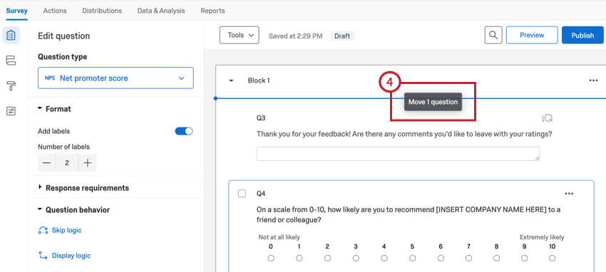 Domande in movimento