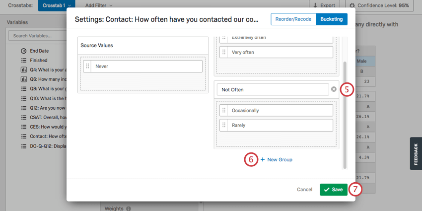 Nouveau lien de groupe en bleu&nbsp;; peut demander à faire défiler pour se retrouver en bas