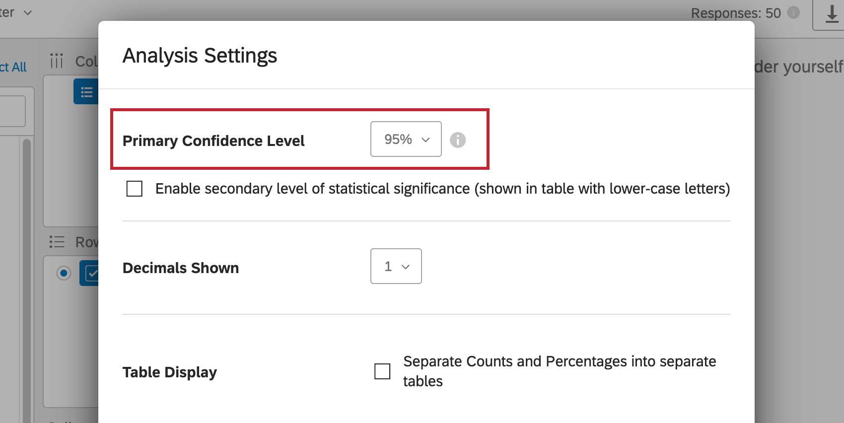 Primary confidence is highlighted