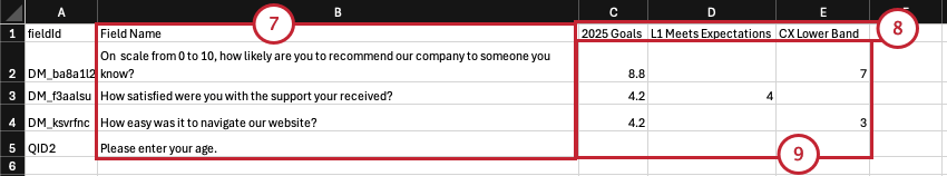 benchmark spreadsheet file