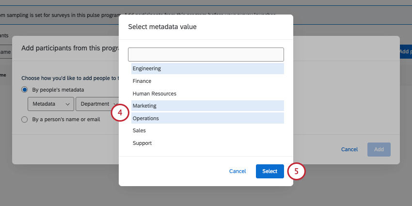 new window opens where you can multi select values