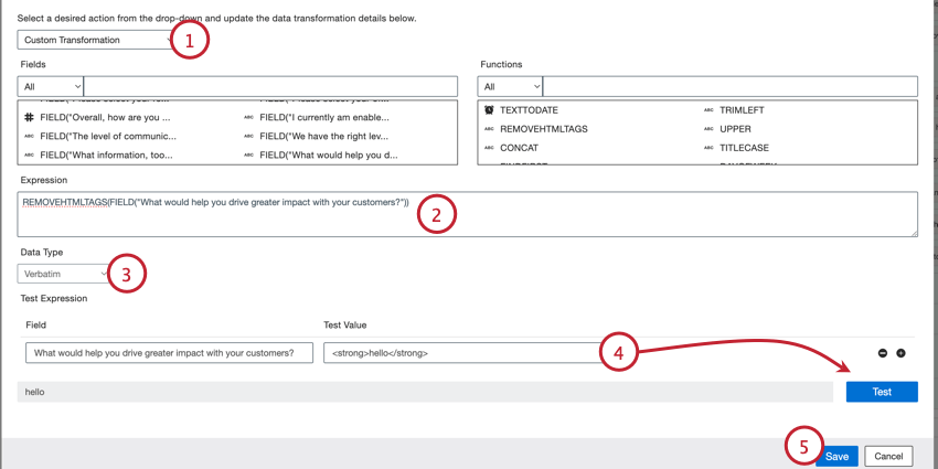 Erstellen einer benutzerdefinierten Datentransformation