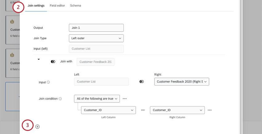 une nouvelle fenêtre souvre avec la configuration de la jointure