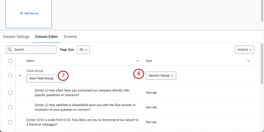 Feldgruppen bearbeiten