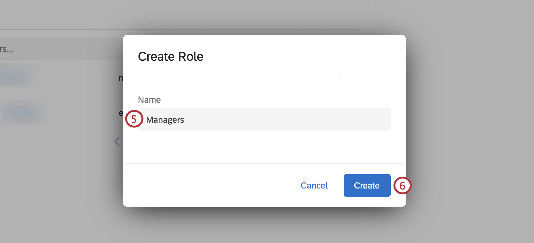 create role button