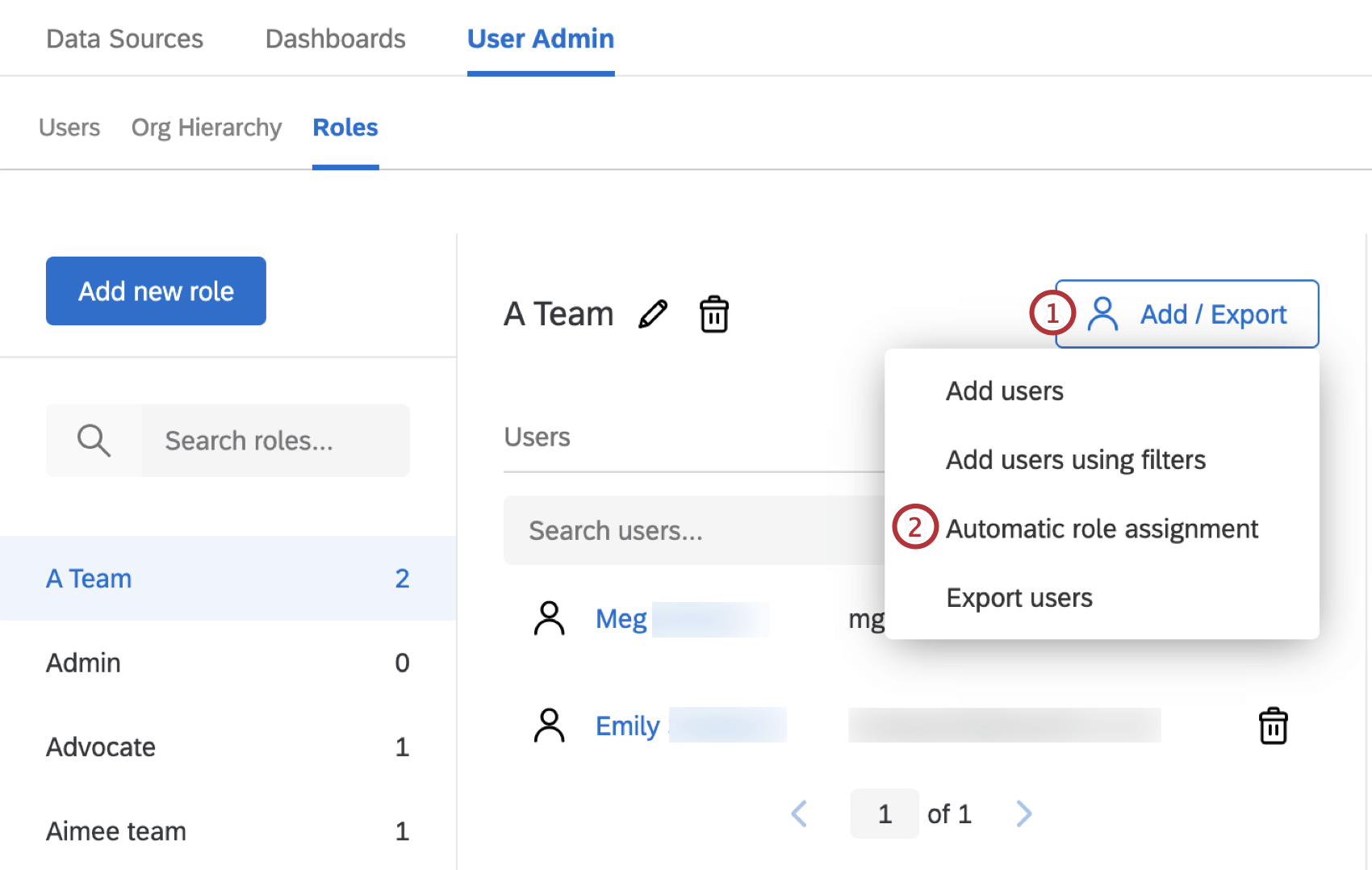 Botón de asignación automática de roles