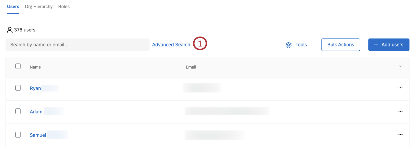 barra di ricerca avanzata allinterno dellamministratore di dashboard cx