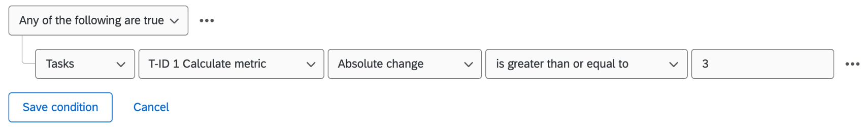 Bedingung wie beschrieben