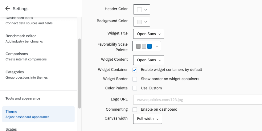Imagen de la configuración del tema