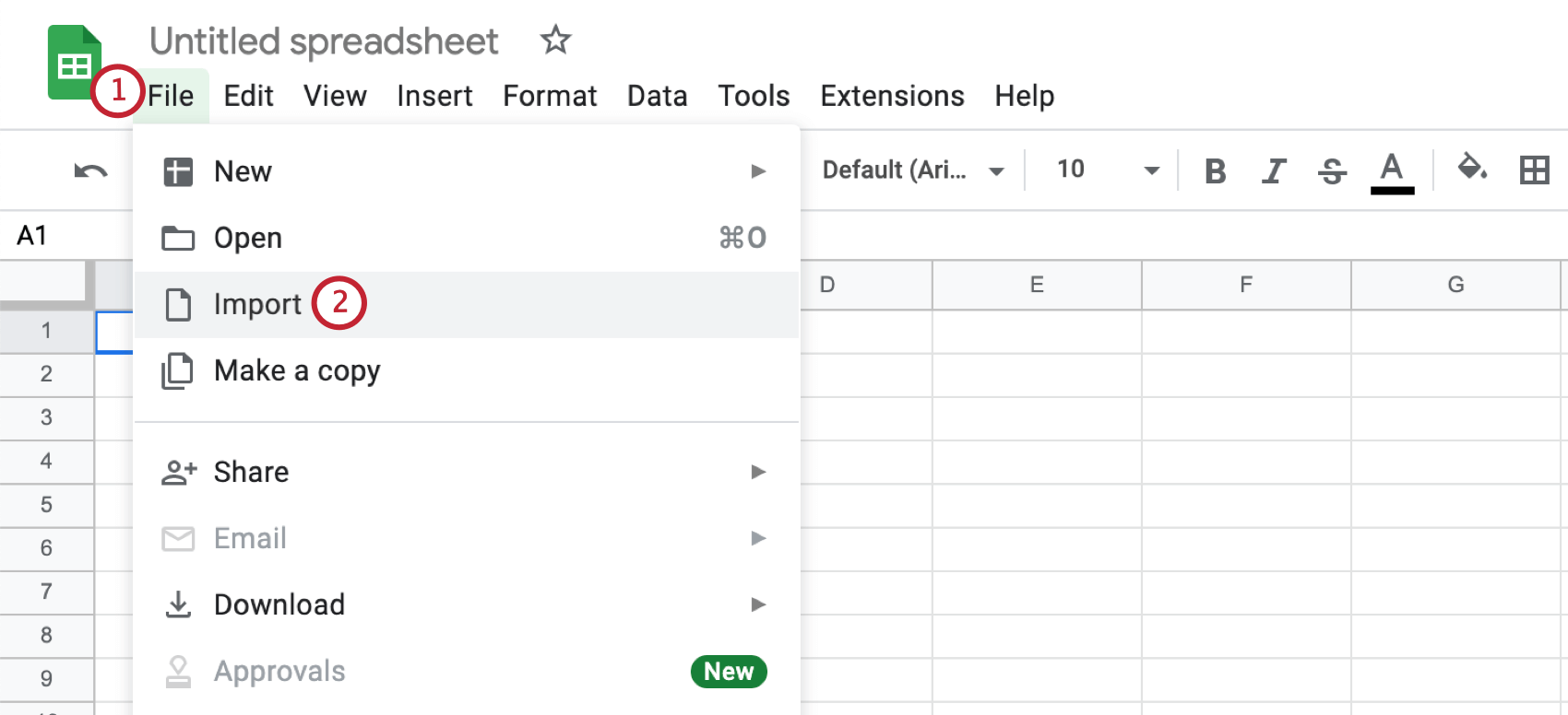 importando para o google sheets