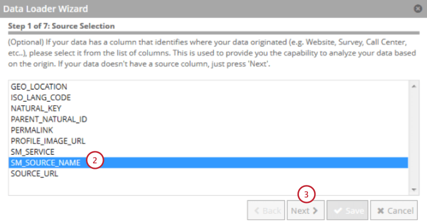 choosing the data source